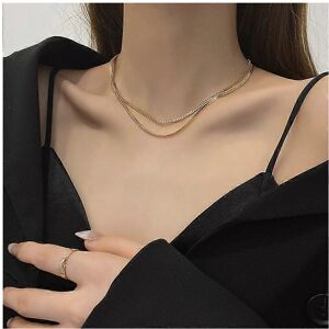 Unbranded (As show, One size) Small simple double layer necklace women's design sense Unbranded (As show, One size) Small simple double layer necklace women's design sense