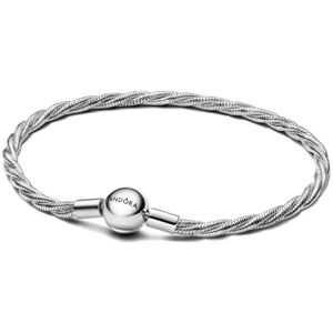 Pandora 593757c00-19 Twisted Snake Chain Bracelet – Sterling Silver, 19cm Pandora 593757c00-19 Twisted Snake Chain Bracelet – Sterling Silver, 19cm