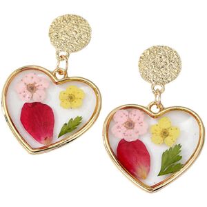 Unbranded (red geometry, One size) Transparent Gold Edge Dried Flower Earrings Women Resin Unbranded (red geometry, One size) Transparent Gold Edge Dried Flower Earrings Women Resin