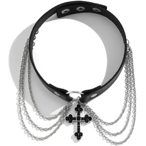 Unbranded (As show, One size) Cross Pendant Necklace Cross Choker Cross Chain Tassel Neckl Unbranded (As show, One size) Cross Pendant Necklace Cross Choker Cross Chain Tassel Neckl
