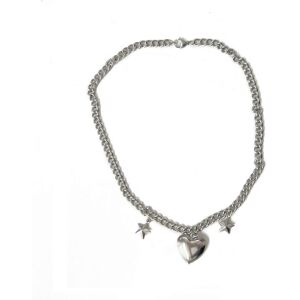 Unbranded (As show, One size) Punk Star Love Heart Pendant Necklace for Women Girls Gothic Unbranded (As show, One size) Punk Star Love Heart Pendant Necklace for Women Girls Gothic