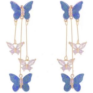 Unbranded (As show, One size) Chic Crystal Butterfly Dangle Earrings Delicate Crystal Butt Unbranded (As show, One size) Chic Crystal Butterfly Dangle Earrings Delicate Crystal Butt