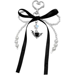 Unbranded (White ribbon imitati, One size) Elegant Bows Tie and Ribbon Pendant Colorful Ba Unbranded (White ribbon imitati, One size) Elegant Bows Tie and Ribbon Pendant Colorful Ba