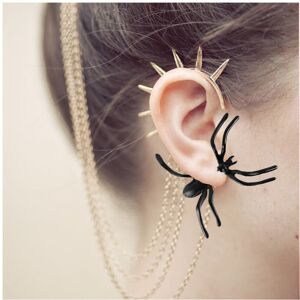 Unbranded Scary Spider Black Earrings Decoration For Halloween Party Jewelry Gift Fashion Unbranded Scary Spider Black Earrings Decoration For Halloween Party Jewelry Gift Fashion