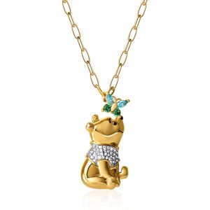 Disney Winnie the Pooh Pendant Necklace Paper Clip Chain 18-Inch - Flash Plated Disney Winnie the Pooh Pendant Necklace Paper Clip Chain 18-Inch - Flash Plated