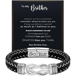 Unbranded (To My Brother(Black White), 23CM) 2025 NEW Knot Bracelet Gifts for Men Stainles Unbranded (To My Brother(Black White), 23CM) 2025 NEW Knot Bracelet Gifts for Men Stainles