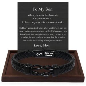 Unbranded (TO MY SON(Black), 19CM) 2025 NEW Knot Bracelet Gifts for Men Stainless Steel Br Unbranded (TO MY SON(Black), 19CM) 2025 NEW Knot Bracelet Gifts for Men Stainless Steel Br