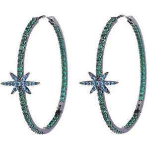 Unbranded Simple Fashion Hoop Earrings With Rhinestone Big Circle Earrings Zircon Green Co Unbranded Simple Fashion Hoop Earrings With Rhinestone Big Circle Earrings Zircon Green Co