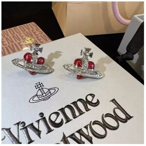 Unbranded Vivienne Westwood Nana Red Heart Silver Tone Earrings Studs~ New in Box B2 Unbranded Vivienne Westwood Nana Red Heart Silver Tone Earrings Studs~ New in Box B2