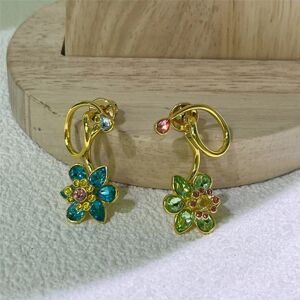 Unbranded (Earring2) Original Jewelry Set New Idyllia Y-shaped Flower Crystal Boutique Irr Unbranded (Earring2) Original Jewelry Set New Idyllia Y-shaped Flower Crystal Boutique Irr