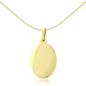 Jewelco London Ladies 9ct Yellow Gold Classic Polish Oval Locket Pendant 15x11mm Jewelco London Ladies 9ct Yellow Gold Classic Polish Oval Locket Pendant 15x11mm