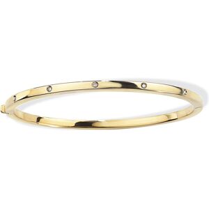 Jewelco London Ladies 18ct Yellow Gold 5 Diamonds Eternity Bangle Bracelet 4mm - Jewelco London Ladies 18ct Yellow Gold 5 Diamonds Eternity Bangle Bracelet 4mm -