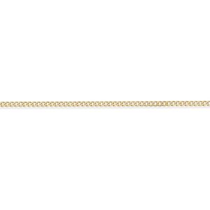 Jewelco London 9ct Yellow Gold - Premium Quality Curb Pendant Chain Anklet - 2mm Jewelco London 9ct Yellow Gold - Premium Quality Curb Pendant Chain Anklet - 2mm