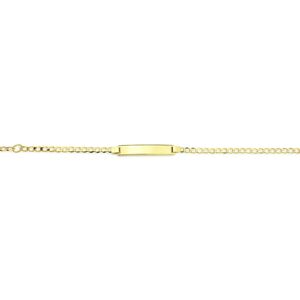 Jewelco London Baby 9ct Yellow Gold 2mm Gauge Curb 4mm ID Identity Bracelet 5.5" Jewelco London Baby 9ct Yellow Gold 2mm Gauge Curb 4mm ID Identity Bracelet 5.5"