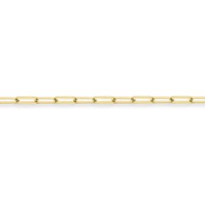 Jewelco London Ladies 18ct Yellow Gold Flat Oval Paperclip Chain Bracelet 3mm 7. Jewelco London Ladies 18ct Yellow Gold Flat Oval Paperclip Chain Bracelet 3mm 7.