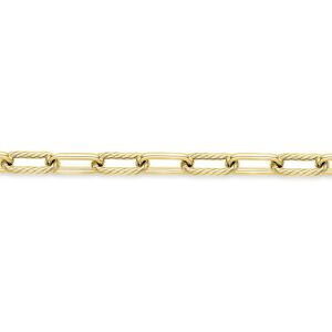 Jewelco London Ladies 9ct Yellow Gold Twist Rope Oval Paperclip Chain Bracelet 4 Jewelco London Ladies 9ct Yellow Gold Twist Rope Oval Paperclip Chain Bracelet 4