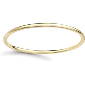 Jewelco London Ladies 18ct Yellow Gold Round Tube Minimalist Oval Bangle Bracele Jewelco London Ladies 18ct Yellow Gold Round Tube Minimalist Oval Bangle Bracele
