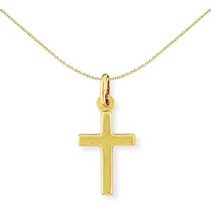 Jewelco London 9ct Yellow Gold Polished Delicate Discreet Cross Charm Pendant 12 Jewelco London 9ct Yellow Gold Polished Delicate Discreet Cross Charm Pendant 12