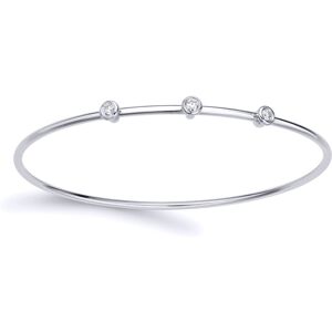 Jewelco London Ladies 18ct White Gold Diamond Bubble Station Trilogy Bangle Brac Jewelco London Ladies 18ct White Gold Diamond Bubble Station Trilogy Bangle Brac