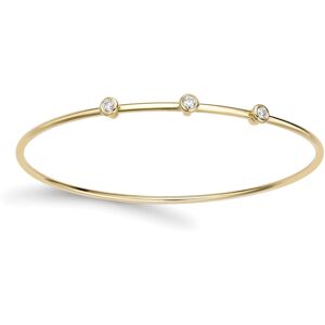Jewelco London Ladies 18ct Yellow Gold Diamond Bubble Station Trilogy Bangle Bra Jewelco London Ladies 18ct Yellow Gold Diamond Bubble Station Trilogy Bangle Bra