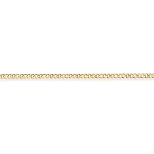 Jewelco London 9ct Yellow Gold - Premium Quality Curb Pendant Chain Anklet - 2.1 Jewelco London 9ct Yellow Gold - Premium Quality Curb Pendant Chain Anklet - 2.1