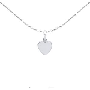 Jewelco London Ladies Rhodium Plated Sterling Silver CZ Edge Set Halo Love Heart Jewelco London Ladies Rhodium Plated Sterling Silver CZ Edge Set Halo Love Heart