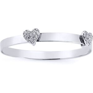 Jewelco London Girls Sterling Silver Cubic Zirconia Heart Expanding ID Baby Bang Jewelco London Girls Sterling Silver Cubic Zirconia Heart Expanding ID Baby Bang