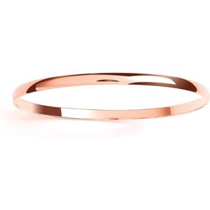 Jewelco London Ladies Rose Gold-Plated Sterling Silver D-Shape Slave Bangle Brac Jewelco London Ladies Rose Gold-Plated Sterling Silver D-Shape Slave Bangle Brac