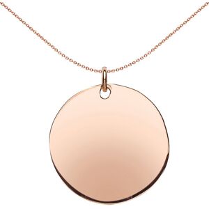 Jewelco London Rose Gold-Plated Sterling Silver 25mm Disc Medallion Charm Neckla Jewelco London Rose Gold-Plated Sterling Silver 25mm Disc Medallion Charm Neckla