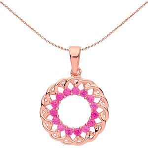 Jewelco London Ladies Rose Gold-Plated Sterling Silver Ruby-Red Cubic Zirconia W Jewelco London Ladies Rose Gold-Plated Sterling Silver Ruby-Red Cubic Zirconia W