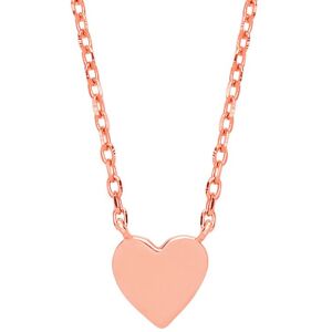 Jewelco London Ladies Rose Gold-Plated Sterling Silver Love Heart Charm Necklace Jewelco London Ladies Rose Gold-Plated Sterling Silver Love Heart Charm Necklace