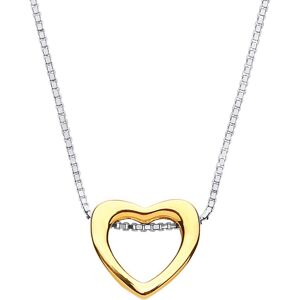 Jewelco London Ladies Yellow Gold-Plated Sterling Silver Love Heart Halo Charm N Jewelco London Ladies Yellow Gold-Plated Sterling Silver Love Heart Halo Charm N