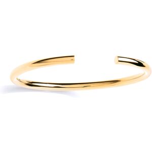 Jewelco London Ladies Yellow Gold-Plated Sterling Silver Round Tube Flexi Torque Jewelco London Ladies Yellow Gold-Plated Sterling Silver Round Tube Flexi Torque