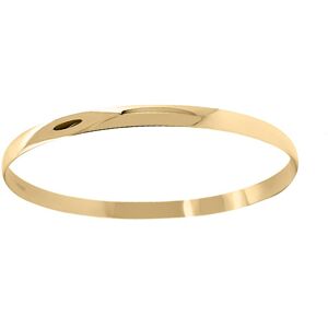 Jewelco London Ladies Solid 9ct Yellow Gold D-Shape 5mm Bangle Bracelet - JBG062 Jewelco London Ladies Solid 9ct Yellow Gold D-Shape 5mm Bangle Bracelet - JBG062