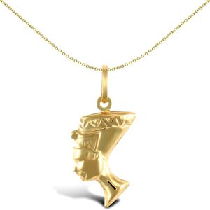 Jewelco London Ladies 9ct Yellow Gold Nefertiti Head Egyptian Charm Pendant - JP Jewelco London Ladies 9ct Yellow Gold Nefertiti Head Egyptian Charm Pendant - JP