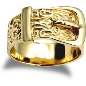 (S) Jewelco London Men's Solid 9ct Yellow Gold Single Buckle Ring (S) Jewelco London Men's Solid 9ct Yellow Gold Single Buckle Ring