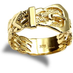 (P) Jewelco London Men's Solid 9ct Yellow Gold Single Buckle Ring - JRN017 (P) Jewelco London Men's Solid 9ct Yellow Gold Single Buckle Ring - JRN017