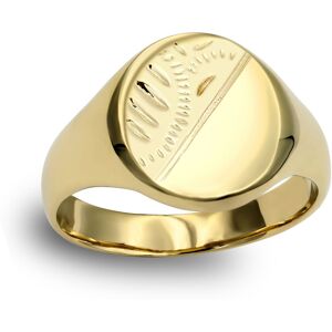 (Z) Jewelco London Men's Solid 9ct Yellow Gold Diamond Cut Oval Signet Ring (Z) Jewelco London Men's Solid 9ct Yellow Gold Diamond Cut Oval Signet Ring