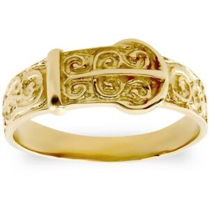 (A) Jewelco London Kids Solid 9ct Yellow Gold Carved Buckle Baby Ring (A) Jewelco London Kids Solid 9ct Yellow Gold Carved Buckle Baby Ring