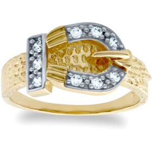 (G) Jewelco London Kids Solid 9ct Yellow Gold White Round Brilliant Cubic Zircon (G) Jewelco London Kids Solid 9ct Yellow Gold White Round Brilliant Cubic Zircon