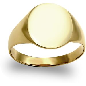 Jewelco London Men's Solid 9ct Yellow Gold Oval Signet Ring - JRN134 Jewelco London Men's Solid 9ct Yellow Gold Oval Signet Ring - JRN134