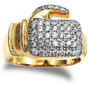 (Z+2) Jewelco London Men's Solid 9ct Yellow Gold White Round Brilliant Cubic Zir (Z+2) Jewelco London Men's Solid 9ct Yellow Gold White Round Brilliant Cubic Zir