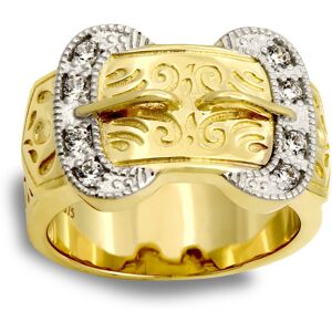 (Z+2) Jewelco London Men's Solid 9ct Yellow Gold White Round Brilliant Cubic Zir (Z+2) Jewelco London Men's Solid 9ct Yellow Gold White Round Brilliant Cubic Zir