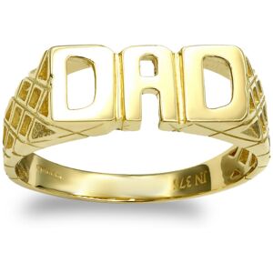 (O) Jewelco London Men's Solid 9ct Yellow Gold Basket Sides DAD Ring - JRN128 (O) Jewelco London Men's Solid 9ct Yellow Gold Basket Sides DAD Ring - JRN128