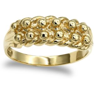 (R) Jewelco London Men's Solid 9ct Yellow Gold 2 Row Keeper Rope Edge Ring (R) Jewelco London Men's Solid 9ct Yellow Gold 2 Row Keeper Rope Edge Ring