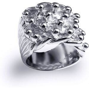 (Z) Jewelco London Mens Rhodium Plated Sterling Silver King George III 4 Row Kee (Z) Jewelco London Mens Rhodium Plated Sterling Silver King George III 4 Row Kee