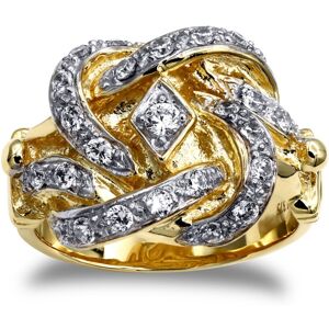 (Z+2) Jewelco London Men's Solid 9ct Yellow Gold White Round Brilliant Cubic Zir (Z+2) Jewelco London Men's Solid 9ct Yellow Gold White Round Brilliant Cubic Zir