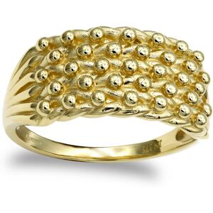 (Z) Jewelco London Men's Solid 9ct Yellow Gold 5 Row Keeper Rope Edge Ring (Z) Jewelco London Men's Solid 9ct Yellow Gold 5 Row Keeper Rope Edge Ring