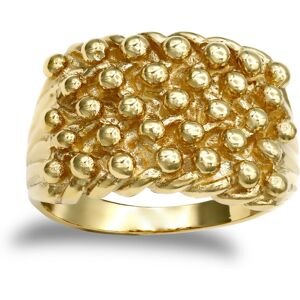 (Y) Jewelco London Men's Solid 9ct Yellow Gold 5 Row Keeper Rope Edge Ring (Y) Jewelco London Men's Solid 9ct Yellow Gold 5 Row Keeper Rope Edge Ring