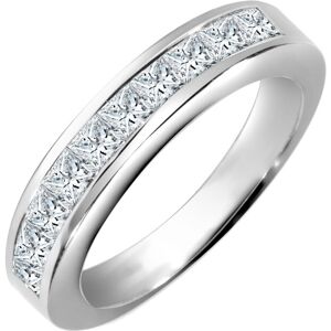 (U) Jewelco London Solid Platinum Channel Set Princess G VS 0.75ct Diamond Daint (U) Jewelco London Solid Platinum Channel Set Princess G VS 0.75ct Diamond Daint
